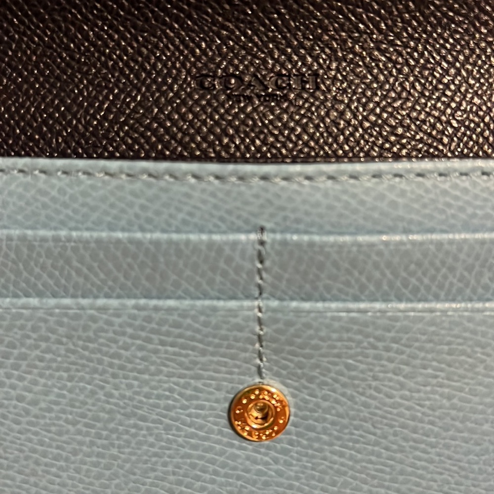 Coach Blue Long Wallet Purse - Picture 4 of 7